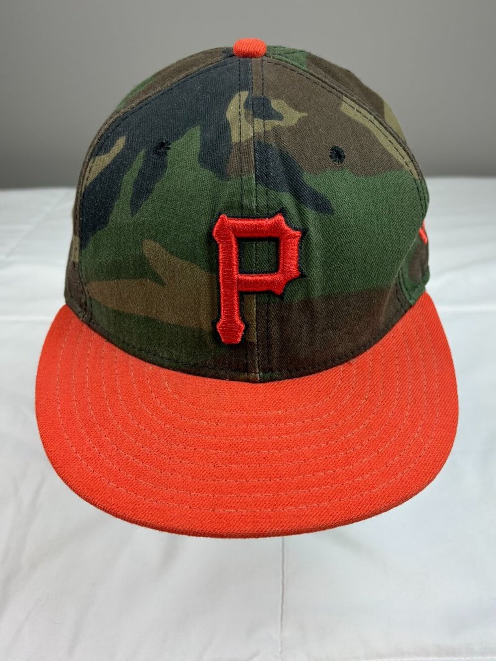 New Era 59Fifty MLB Pittsburgh Pirates Fitted Camo Baseball Cap Size 7 1/8"